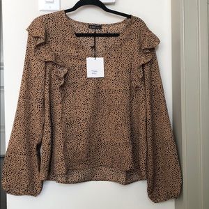 Forever With You Brown Animal Print Blouse
